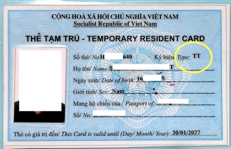 Example of a Vietnam TT TRC.