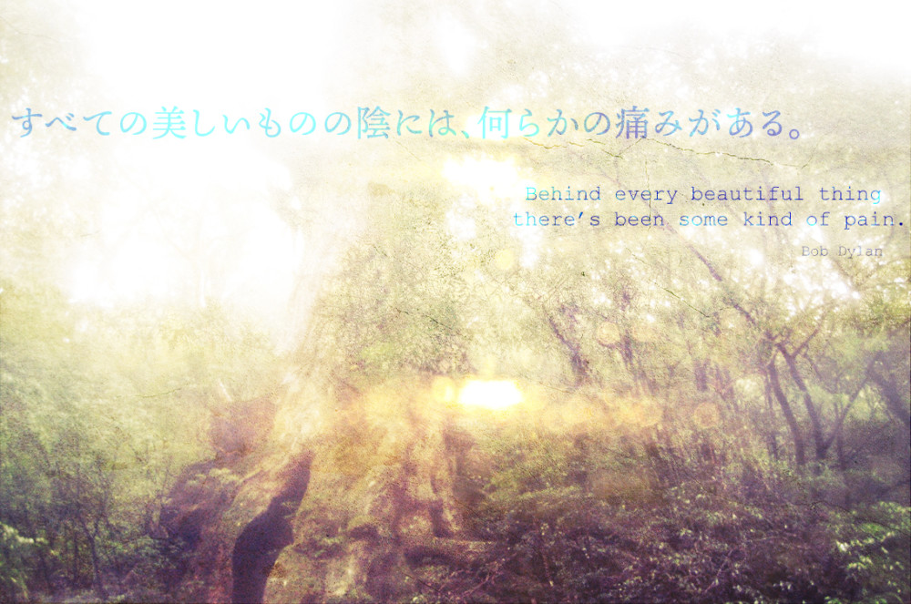Behind every beautiful thing Quote photo